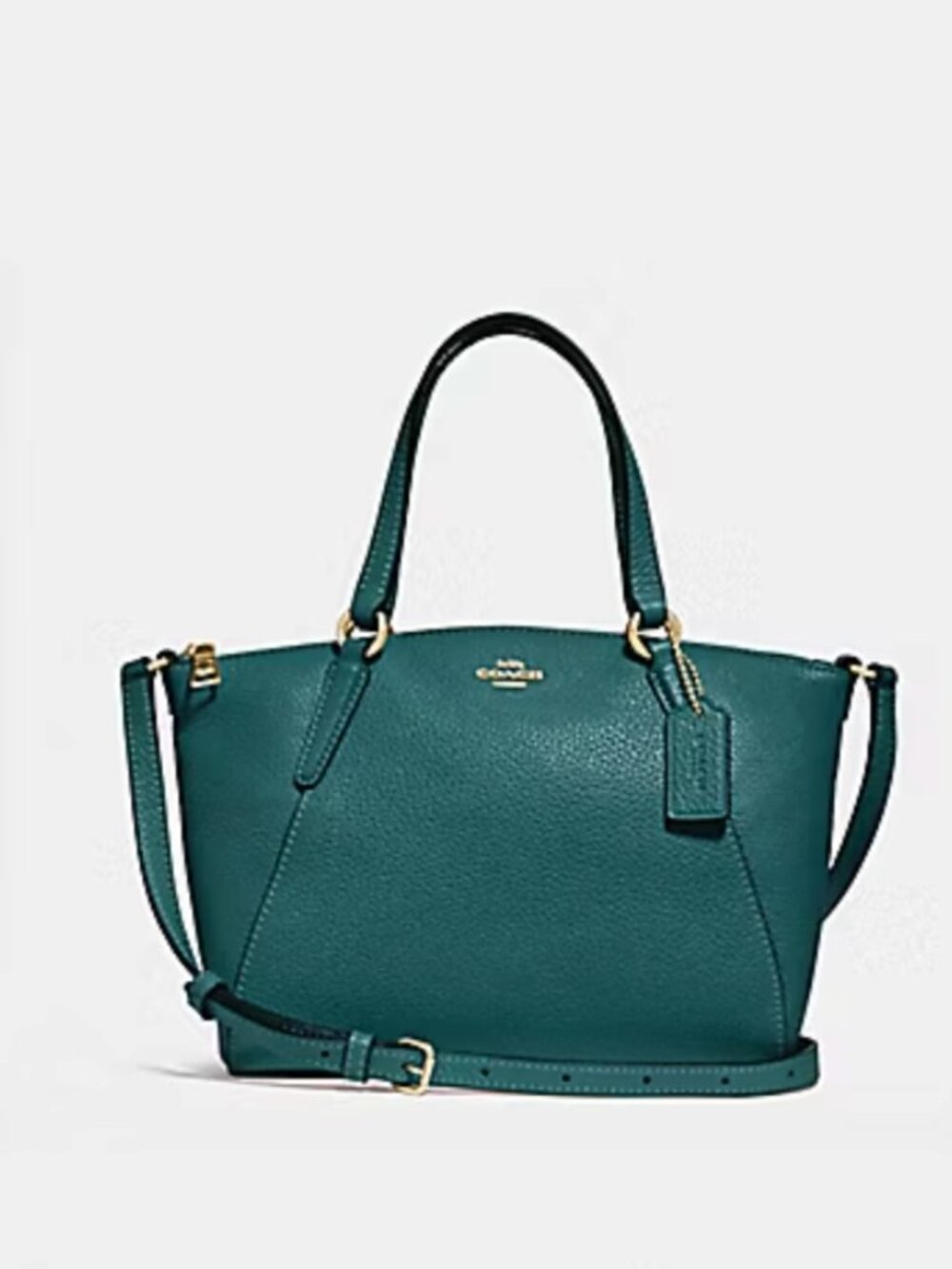 Coach Mini Kelsey Satchel in Refined Pebble Leather - Turqouise